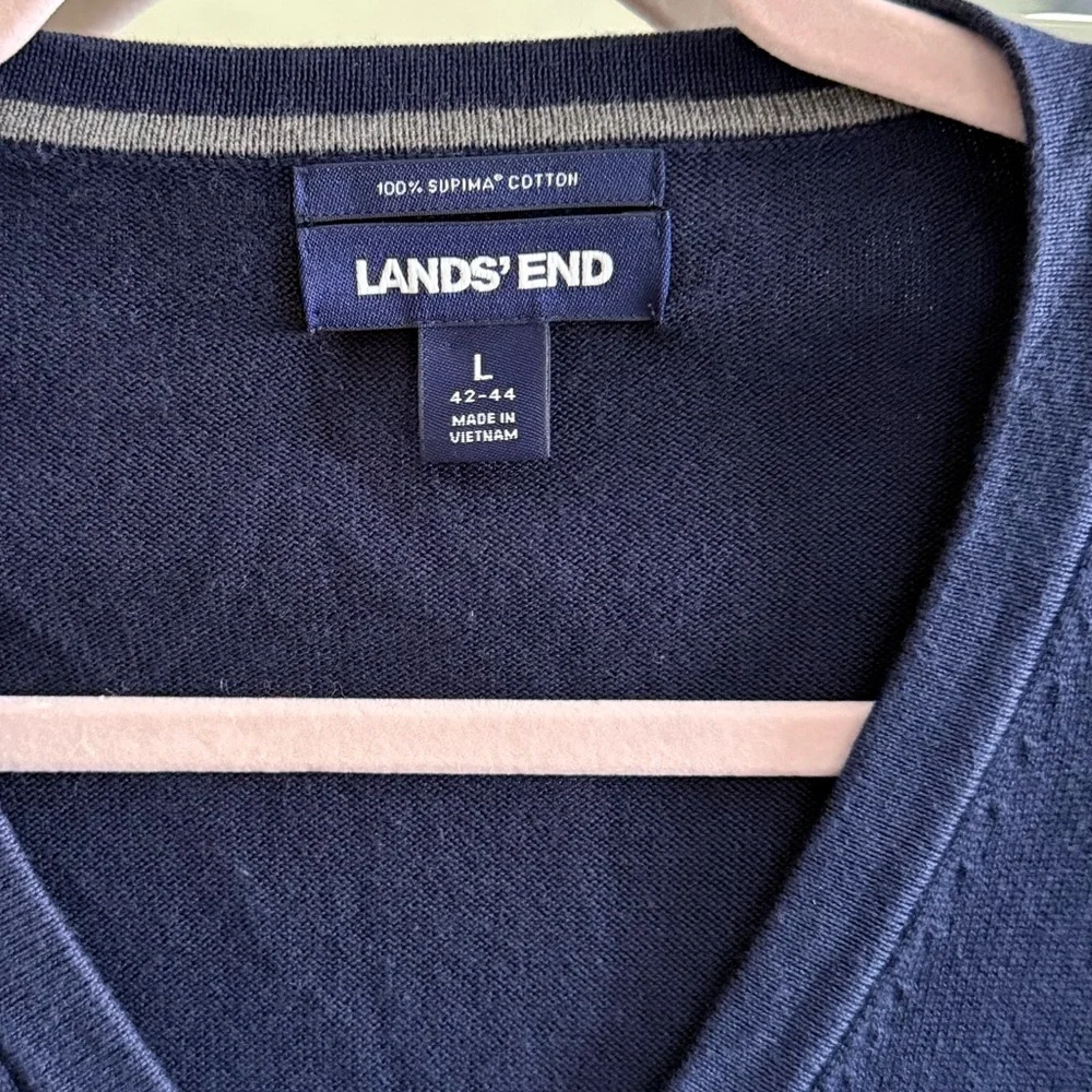 Lands’ End • Supima Cotton V Neck Sweater